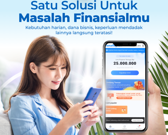 Ajukan pinjaman limit tinggi hingga Rp25 juta dengan proses cepat cair di DanaRupiah. Legal, aman, dan diawasi OJK. Download sekarang!